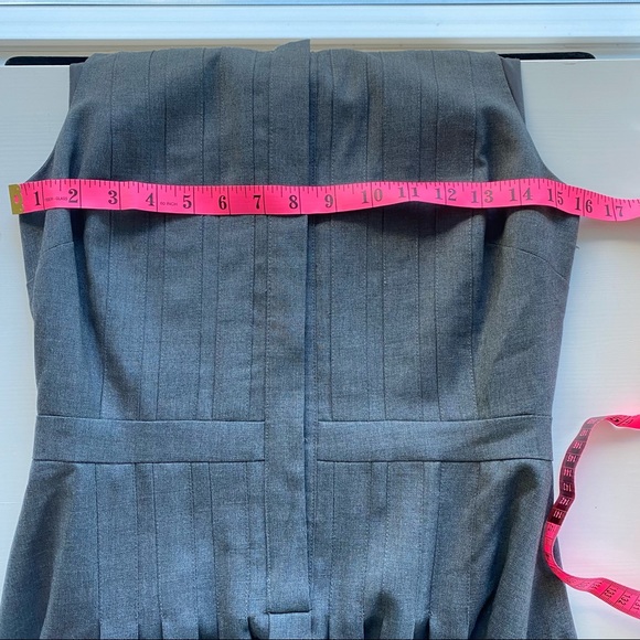 100% Wool Grey Pleated Dress - Picture 11 of 13
